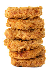 Delicious breaded chicken pieces