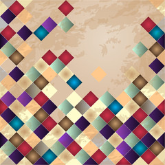 Retro vector background. Colorful mosaic banner.