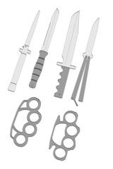 cartoon image of street knifes
