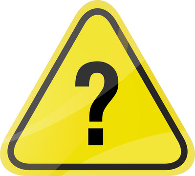 question mark traffic sign vector