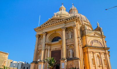 Fototapeta na wymiar Kościół Xewkija znany jako Rotunda, w Gozo, Malta