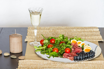 Breakfast cold food platter