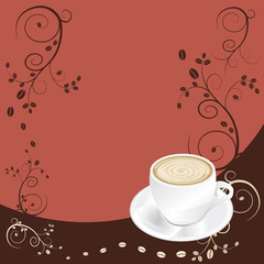 Kaffeetasse harmonisch mit Ornament