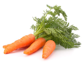 Carrot vegetable with leaves