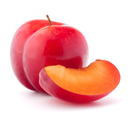 Sweet plum isolated on white background cutout