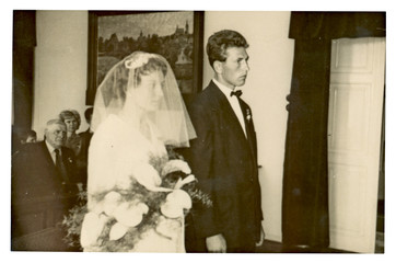 Circa 1955 - Bride and Groom