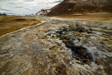Arid ground, Hverir geothermal field, Iceland