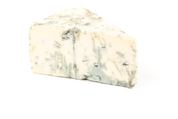 Blue cheese isolated on white
