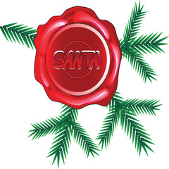Personal stamp Santa-vector illustration