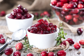 Portion of Cranberry Jam