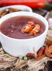 Portion of fresh Chili Sauce