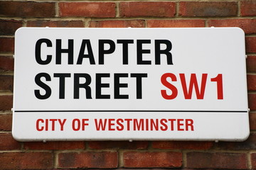 Chapter Street sign a famous address in London