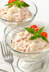 Ham and potato salad