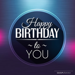 Birthday card in bright colors.