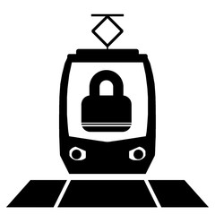 Tramway avec un cadenas