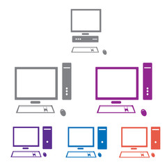 vector computer icon set