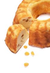 Cake with raisin