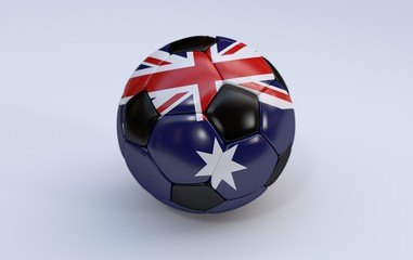 Soccer ball with Australia flag