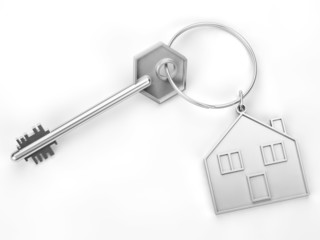 House key isolated on white