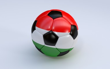 Soccer ball with Hungary flag