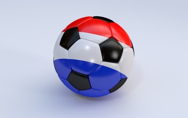 Obraz premium Soccer ball with Netherlands flag