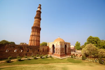 Fotobehang Qutb Minar, New Delhi © kagemusha