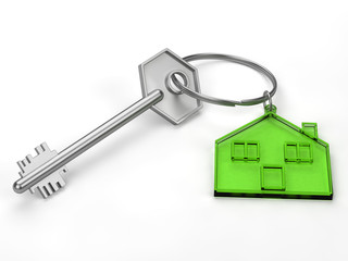 House key isolated on white