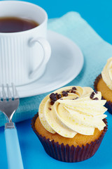 Breakfast with cupcakes