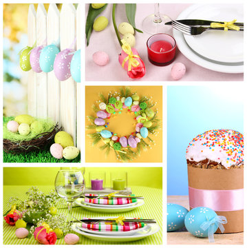 Collage of colorful Easter
