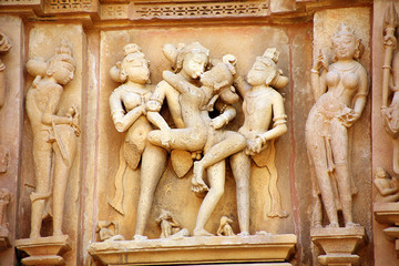 Group Sex Figures in Kama Sutra Temples in India
