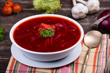 Russian and ukraine cuisine - borsch