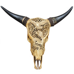 Fototapeta premium Indonesia - Buffalo skull carved