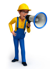 plumber with loudspeaker