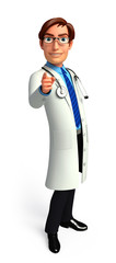 Doctor with pointing