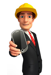 Young Boss with mobile