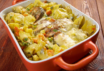 Baked trout with potatoes