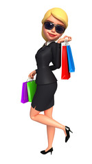 Young Business woman with shopping bag
