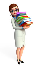Lady smart Doctor with book