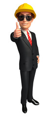 Young Business man with thumb up