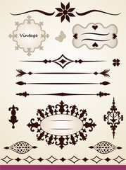 Vintage text  decorations