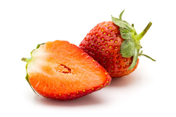 Red ripe strawberry.