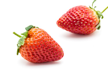 Red ripe strawberry.