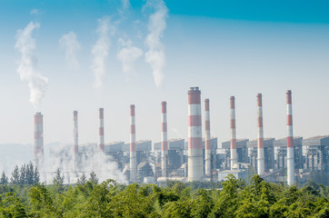 Obraz premium Mae Moh coal power plant in Lampang, Thailand.