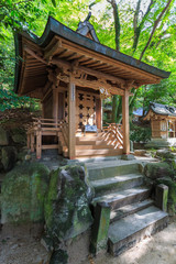 A small wood shrine in Dazaifu Tenmangu