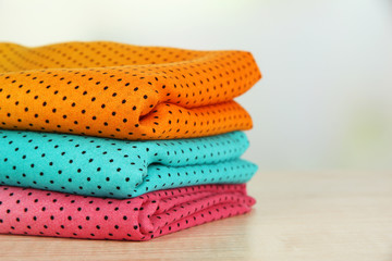 Cloth fabrics close up