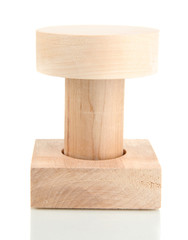 Wood house isolated on white