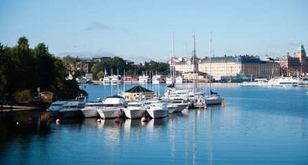 Fototapeta na wymiar Ships in Stockholm