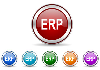 erp icon vector set