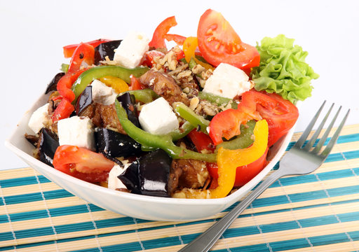 greek salad in plate