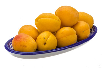 Yellow ripe apricots